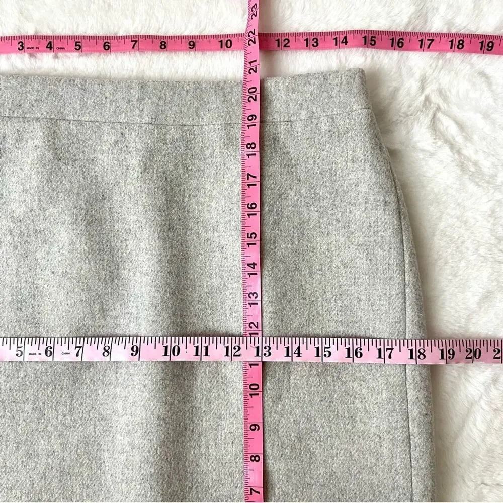 J. Crew Gray Wool Blend Pencil Skirt Size 2